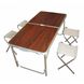 УЦІНКА! Стіл і стільці для пікніка Folding Table Темне дерево (УЦ-No-170)