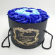 Подарунковий набір мила з троянд у капелюшної коробки Синій