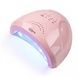 Гібридна лампа Sun One для сушіння нігтів UV / LED 48w, матова рожева