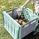 Тележка складная с пластиковым складным ящиком 8 колес металл+пластик YN8823