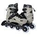 Ролики детские раздвижные с полным комплектом защиты р 34-38 Scale Sports Gray LF 605 Серые