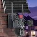 Камера видеонаблюдения наружная с 3 объективами IP WiFi PTZ 12mp Черная