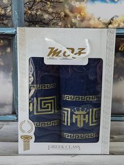 Полотенца подарочные Moz versace lacivert набор 2шт