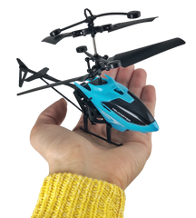 Літаючий usb вертоліт c сенсорним управлінням рукою Induction Flight Блакитний