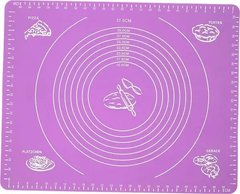 Кондитерський силіконовий килимок для розкочування тіста 40 на 30см Фіолетовий