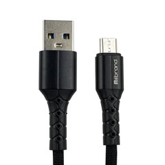 Кабель Mibrand MI-32 Nylon Charging Line USB for Micro 2A 1m Black