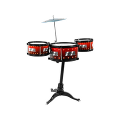 Барабанная установка со стульчиком Jazz Drum Music World Красная
