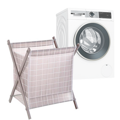 Складная корзина для белья Laundry Storage Basket в клеточку