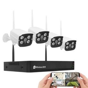 Комплект видеонаблюдения с регистратором NVR KIT 601 WiFi 4CH Черный с белым
