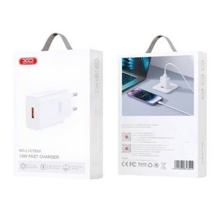 Мережевий зарядний пристрій блок живлення XO L127 USB-A QC18W Fast Charging Charger with Type-C cable