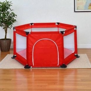 Манеж детский игровой Шестигранник Красный