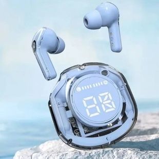 Беспроводные наушники с индикатором заряда ultrapods Голубые
