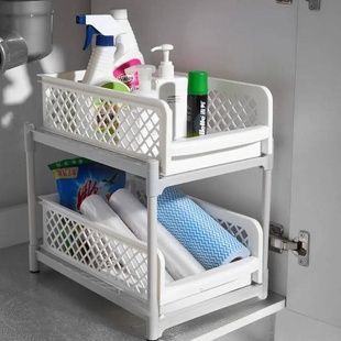 Органайзер під раковину Portable 2 Tier Basket Drawers Білий