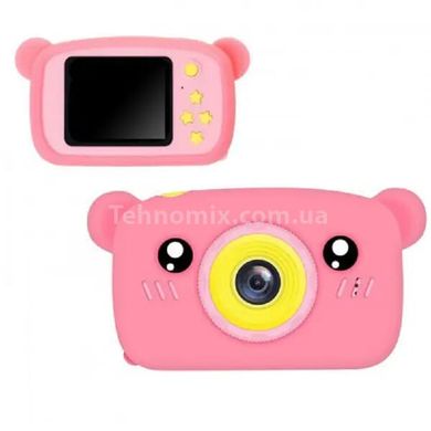 Дитячий фотоапарат у чохлі Ведмедик Camera Рожевий