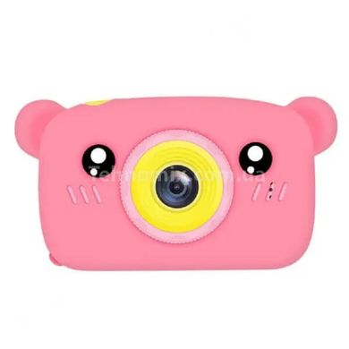 Детский фотоаппарат в чехле Мишка Camera Розовый