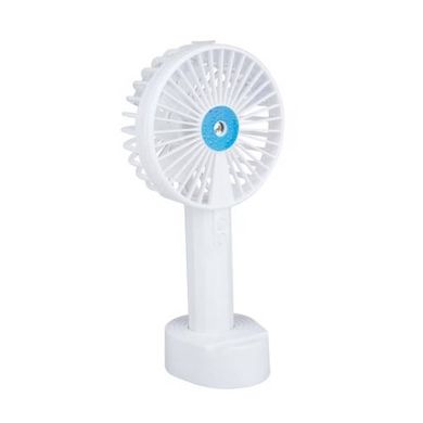 Мини-вентилятор ручной аккумуляторный с эффектом увлажнения воздуха и подставкой KINZO COOLING Белый