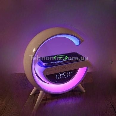 Нічник Smart Light з бездротовою зарядкою, колонкою та годинником BT-3401 Чорний (Без заводської упаковки)