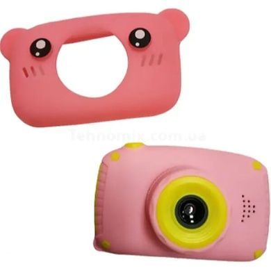Детский фотоаппарат в чехле Мишка Camera Розовый