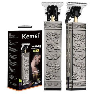 Машинка для стрижки волосся зі змінними насадками та аксесуарами Kemei Vintage KM-H7 Сіра