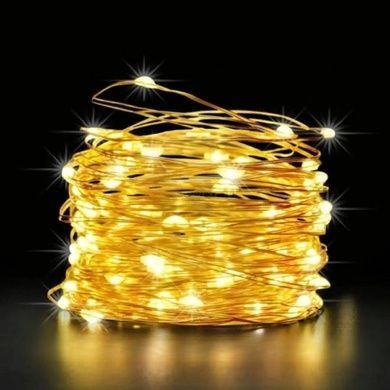 Гірлянда Крапля роси із сонячною панеллю 10м 100led Тепле світло SFK-14