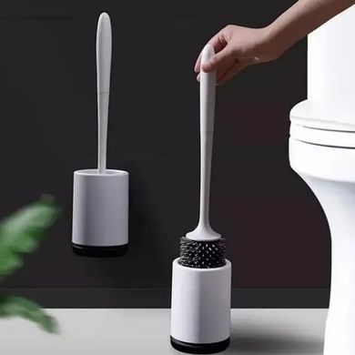 Ёршик-щетка для унитаза силиконовая Toilet Brush Серая