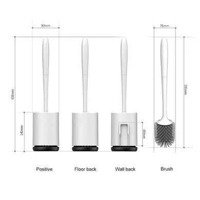 Ёршик-щетка для унитаза силиконовая Toilet Brush Серая