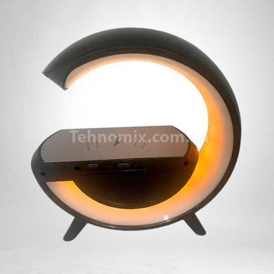 Нічник Smart Light з бездротовою зарядкою, колонкою та годинником BT-3401 Чорний (Без заводської упаковки)