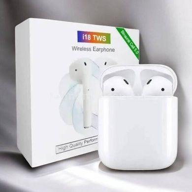 Бездротові сенсорні bluetooth-навушники i18 з кейсом