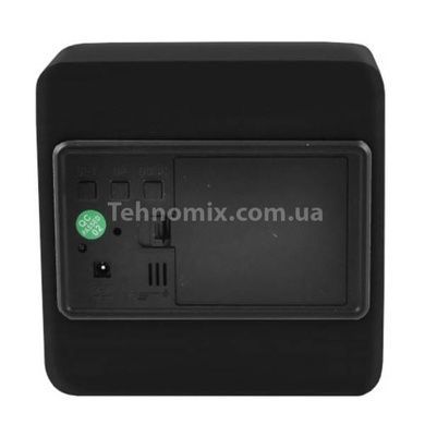 Годинник мережевий з датчиком температури USB Біле підсвічування VST-898-4 Чорний