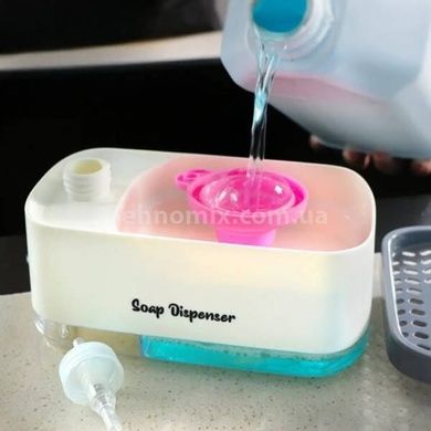 Дозатор для моющего и жидкого мыла Dish Soap Dispenser Белый