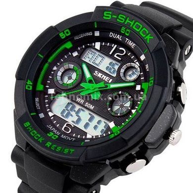 Годинник дитячий Skmei S-Shock Green 0931для дітей від 12 років