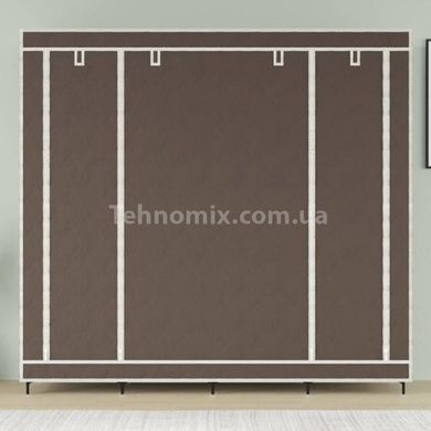 Шафа для одягу тканинна 4 секції 170х45х170см Storage Rack 28170 Коричнева