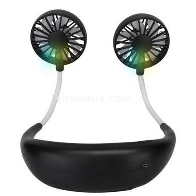 Вентилятор на шею USB Necklace Fan Черный