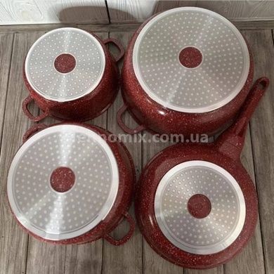 Набор посуды с крышками 10 предметов Top Kitchen ТК00050 Красный