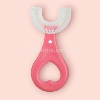 Зубная щетка детская U-образная мягкая Toothbrush Розовая