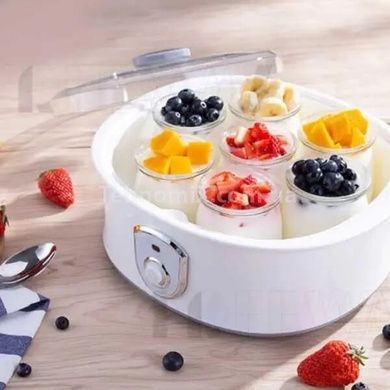 Йогуртниця домашня електрична 7 баночок 1.5л 20Вт DSP KA4010 Біла