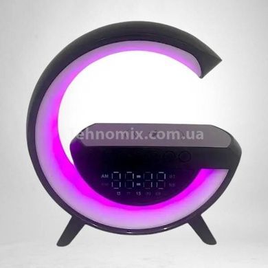 Нічник Smart Light з бездротовою зарядкою, колонкою та годинником BT-3401 Чорний (Без заводської упаковки)