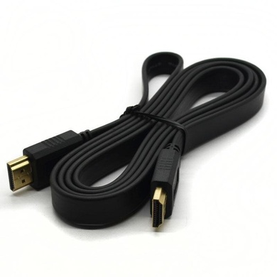 Кабель відео HDMI - HDMI 1.5 м плоский шнур