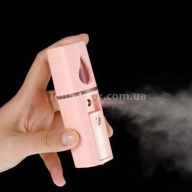 Зволожувач для шкіри обличчя ультразвуковий акумуляторний Mist Soraver MSK-3445 Рожевий