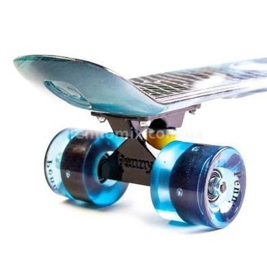 Пенни борд со светящимися колесами Galaxy PU Penny Board Черный космос