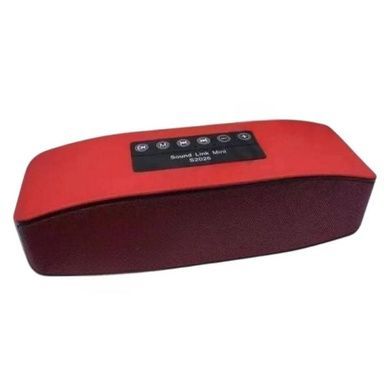 Bluetooth-колонка аккумуляторная 6Вт, USB, microSD, AUX, 1200мАч S2026 Красная