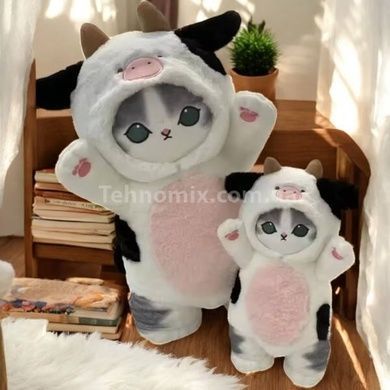 Игрушка мягкая 30см Котик в костюмчике Коровки