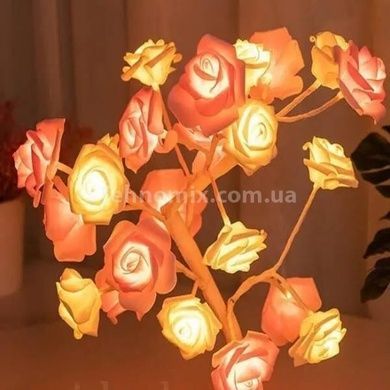 Лампа настільна Дерево біло-рожева троянда LED SFK-27 24 LED тепле світло 220V