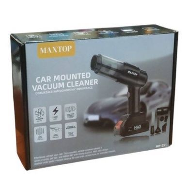 Пылесос автомобильный беспроводной аккумуляторный MP 251 MAXTOP Черный