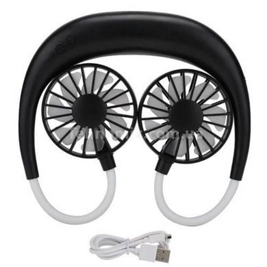 Вентилятор на шею USB Necklace Fan Черный