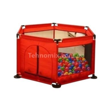 Манеж детский игровой Шестигранник Красный
