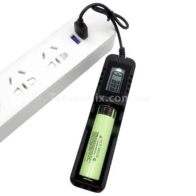 Зарядное устройство для аккумуляторов 1x18650/26650/16340/14500 с LCD дисплеем HD-8990B Черное