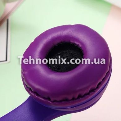 Беспроводные Bluetooth наушники с кошачьими ушками и лед подсветкой Y47 Cat Ear Фиолетовые