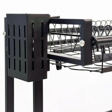 Стеллаж кухонный сушилка для посуды с боковыми отсеками металл +пластик kitchenware RM-23-1 Черный
