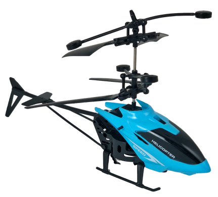 Літаючий usb вертоліт c сенсорним управлінням рукою Induction Flight Блакитний